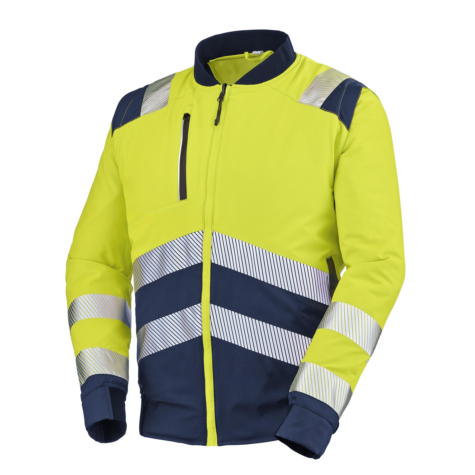 Blouson teddy ALPILLES Jaune Fluo / Bleu Marine Haute Visibilité de la marque Cepovett Safety - Photo 3/4