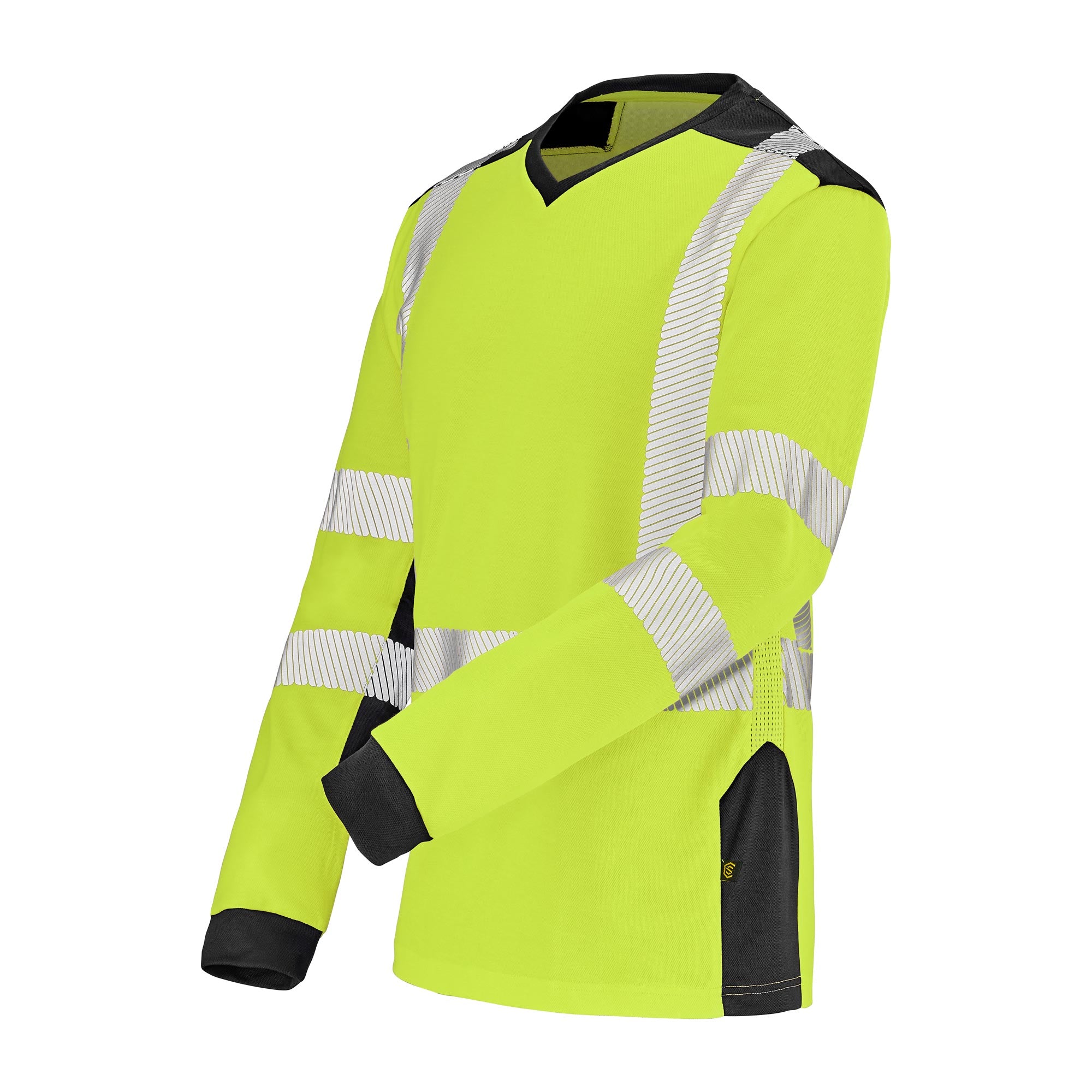 Tee-shirt BARANNI Jaune Fluo / Noir Haute Visibilité de la marque Cepovett Safety - Photo 3/4