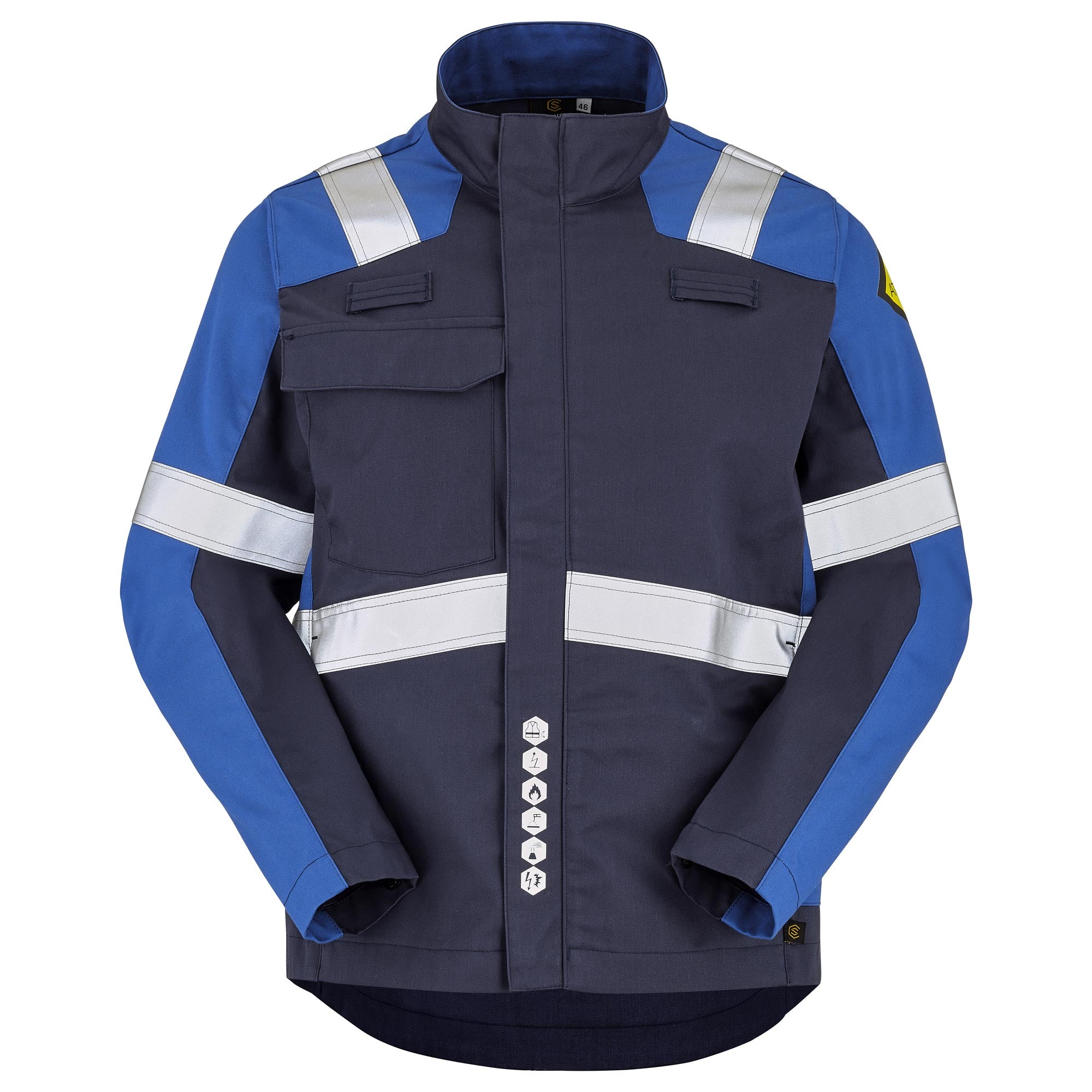 Blouson CAPURATA Bleu Marine / Bleu Bugatti Multirisques de la marque Cepovett Safety - Photo face