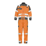 Combinaison 2 zip CONDOR Orange Fluo / Gris Charcoal Multirisques de la marque Cepovett Safety - Photo face