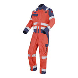 Combinaison 2 zip CONDOR Rouge Fluo / Bleu Marine Multirisques de la marque Cepovett Safety - Photo 3/4