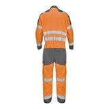 Combinaison 2 zip CONDOR Orange Fluo / Gris Charcoal Multirisques de la marque Cepovett Safety - Photo dos
