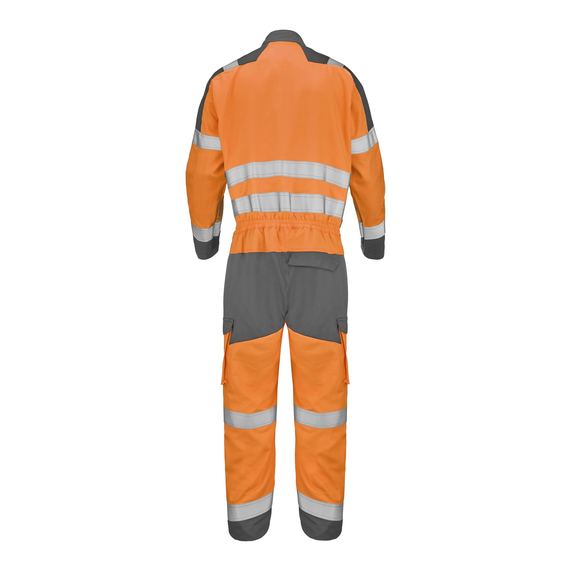 Combinaison 2 zip CONDOR Orange Fluo / Gris Charcoal Multirisques de la marque Cepovett Safety - Photo dos