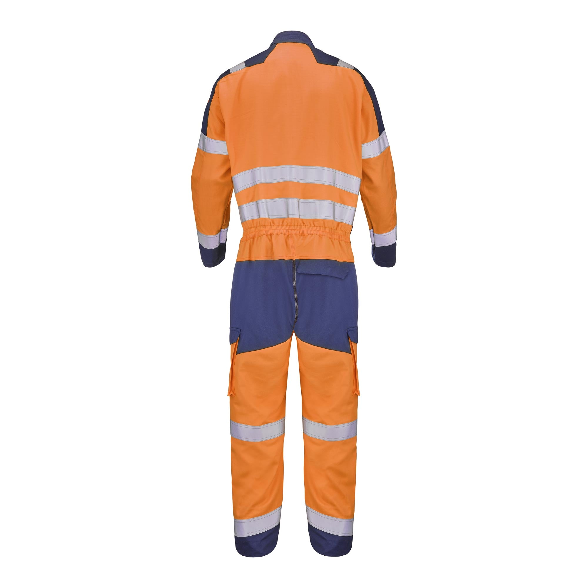 Combinaison 2 zip CONDOR Orange Fluo / Bleu Marine Multirisques de la marque Cepovett Safety - Photo dos