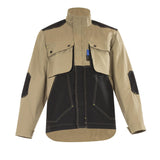 Blouson CRAFT WORKER Savane / Noir Artisan BTP de la marque Cepovett Safety - Photo face