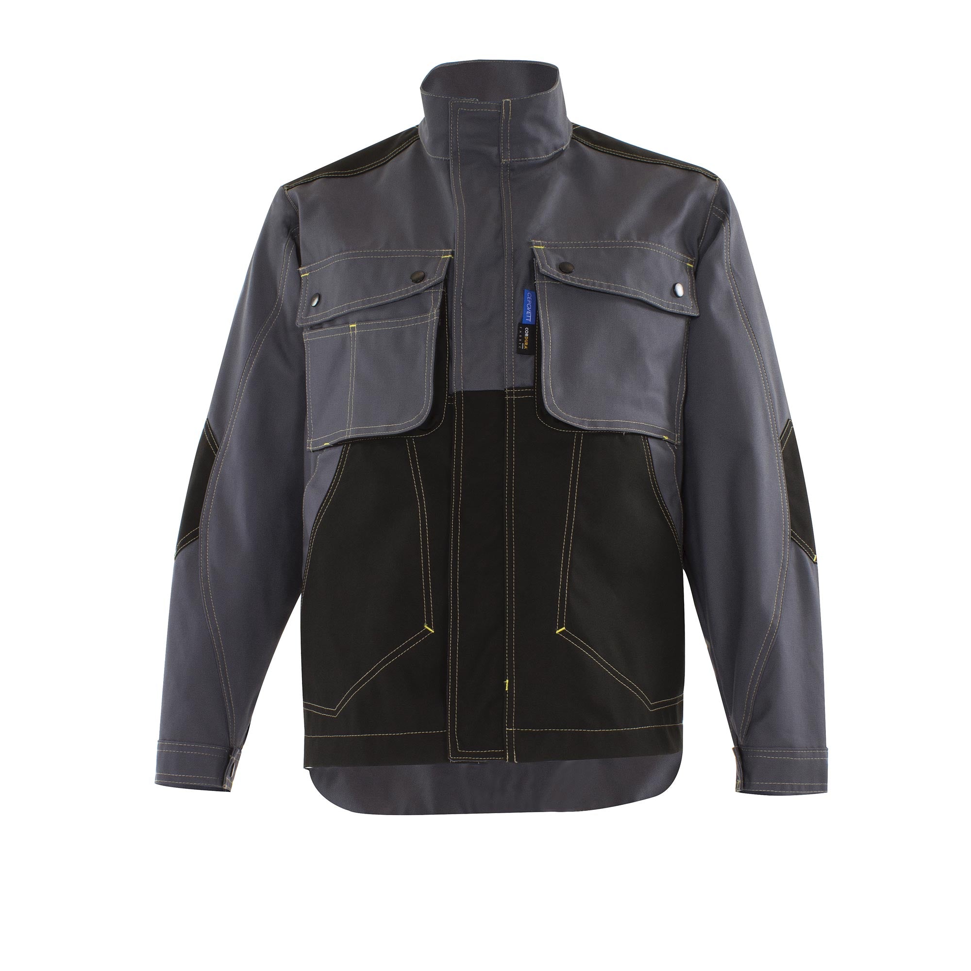 Blouson CRAFT WORKER Gris Convoy / Noir Artisan BTP de la marque Cepovett Safety - Photo face