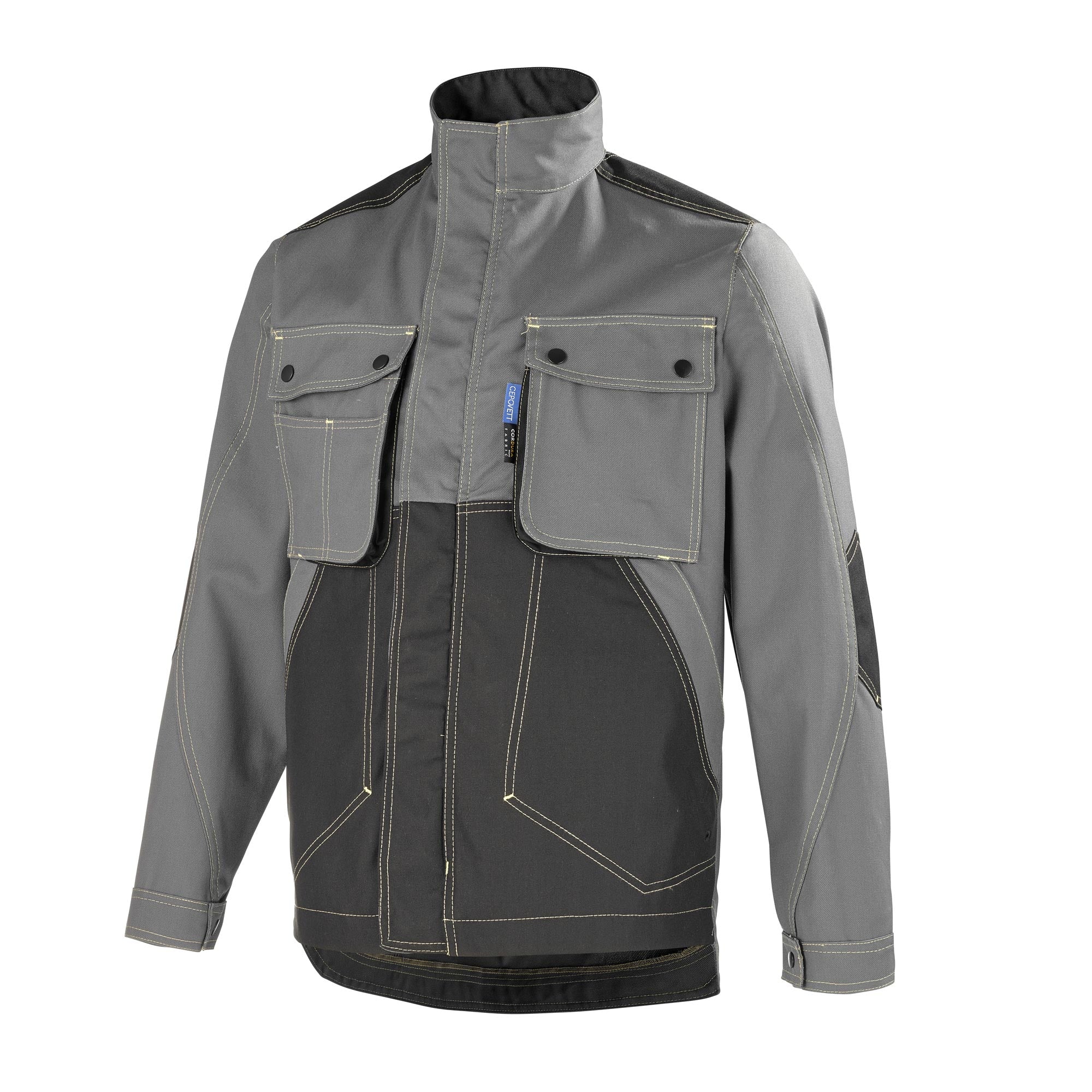Blouson CRAFT WORKER Gris Convoy / Noir Artisan BTP de la marque Cepovett Safety - Photo 3/4