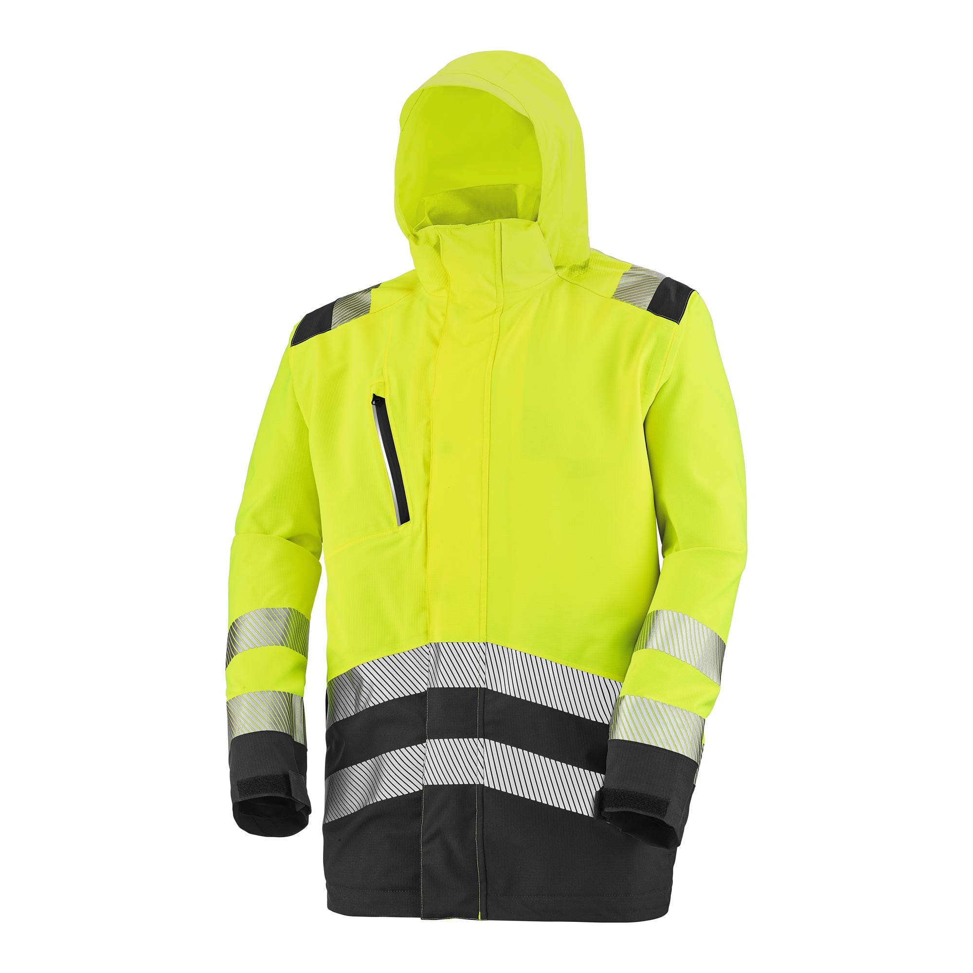 Parka coque ERWIN Jaune Fluo / Noir Haute Visibilité de la marque Cepovett Safety - Photo 3/4