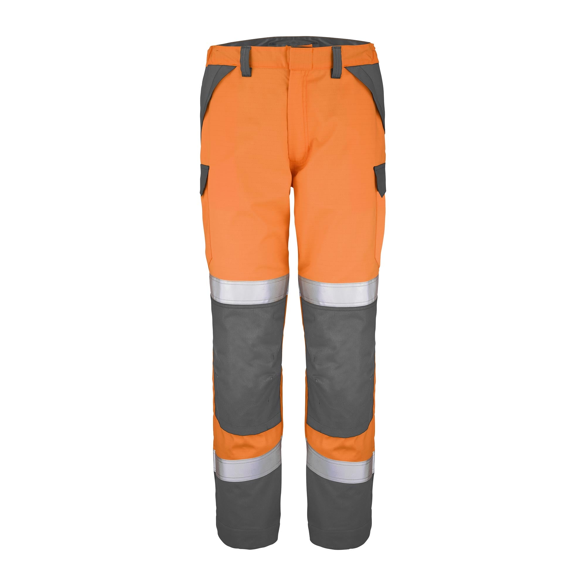 Pantalon ESCORIAL Orange Fluo / Gris Charcoal Multirisques de la marque Cepovett Safety - Photo face