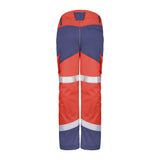 Pantalon ESCORIAL Rouge Fluo / Bleu Marine Multirisques de la marque Cepovett Safety - Photo dos