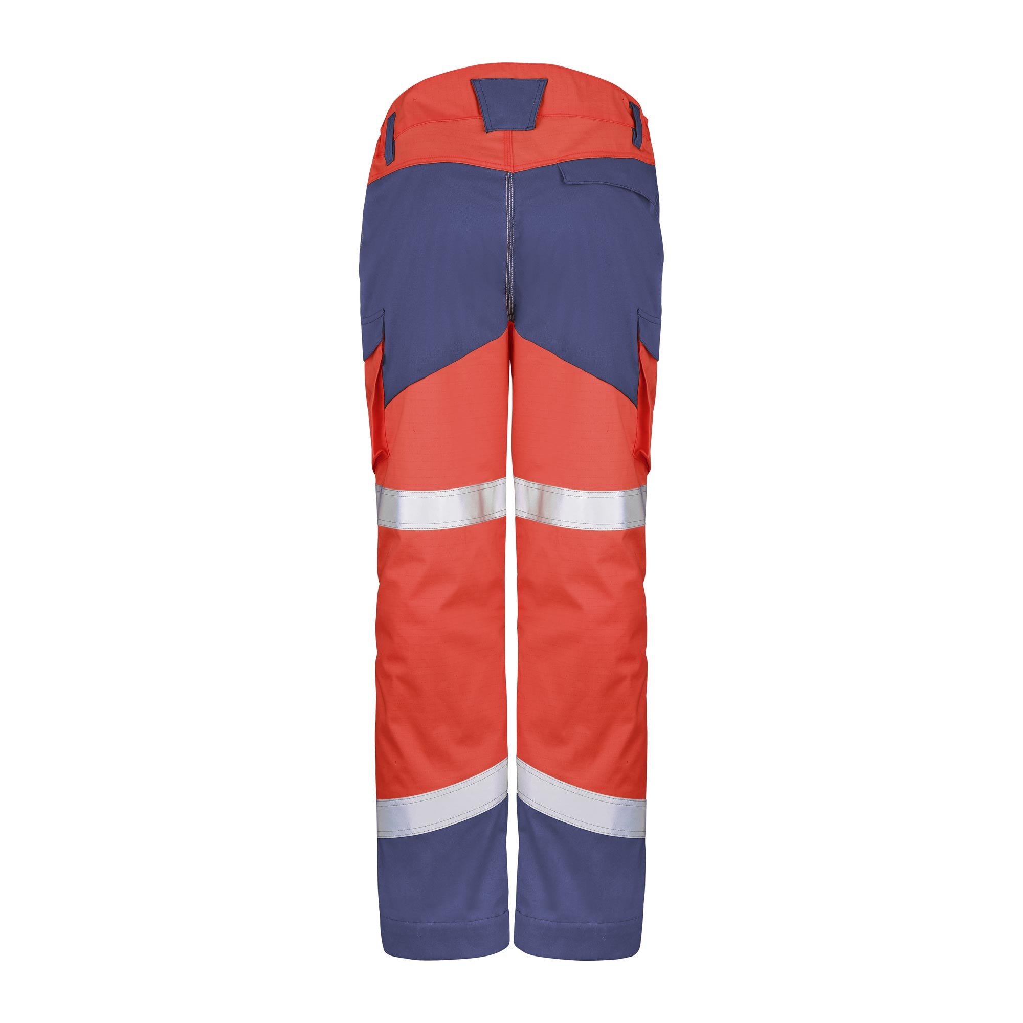 Pantalon ESCORIAL Rouge Fluo / Bleu Marine Multirisques de la marque Cepovett Safety - Photo dos