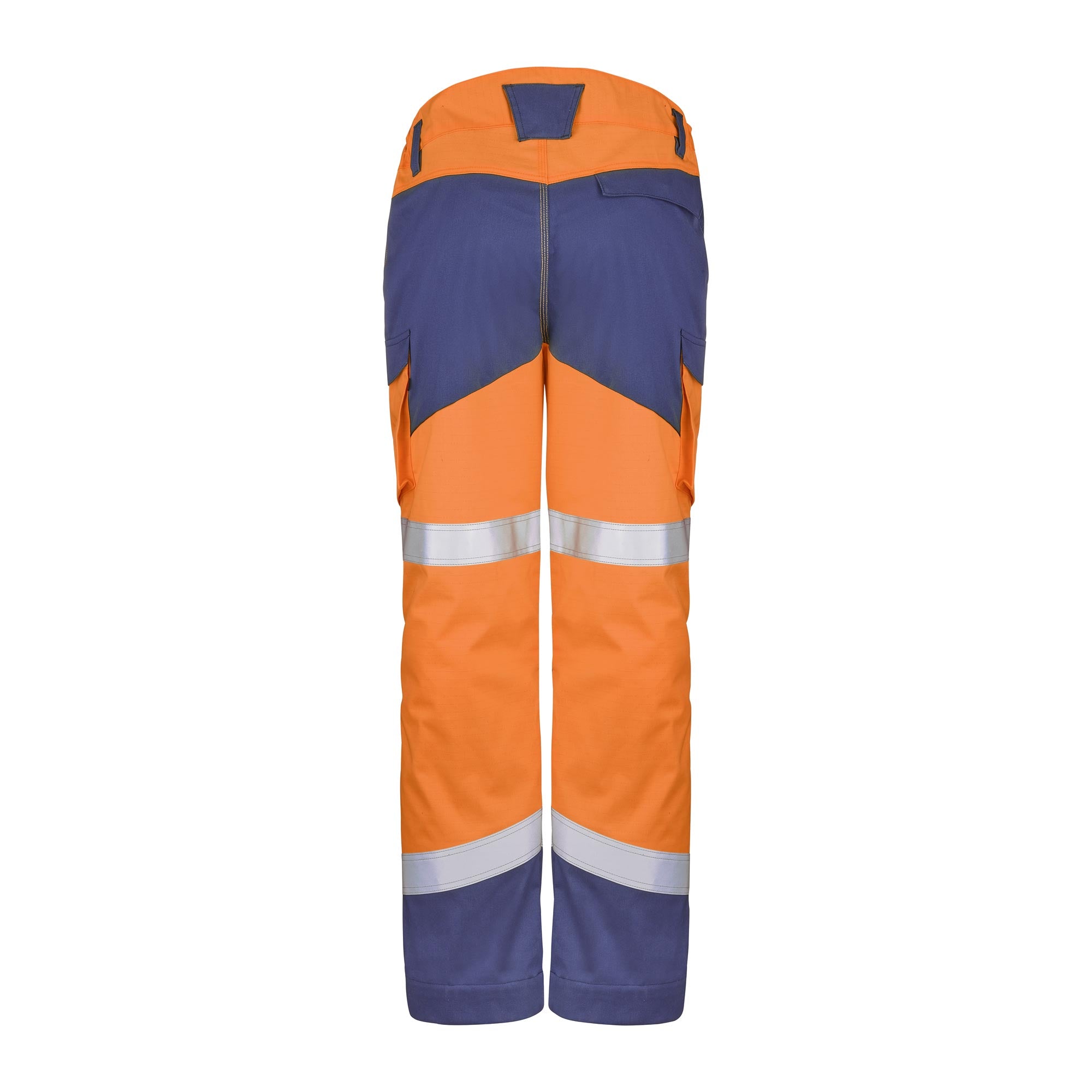 Pantalon ESCORIAL Orange Fluo / Bleu Marine Multirisques de la marque Cepovett Safety - Photo dos