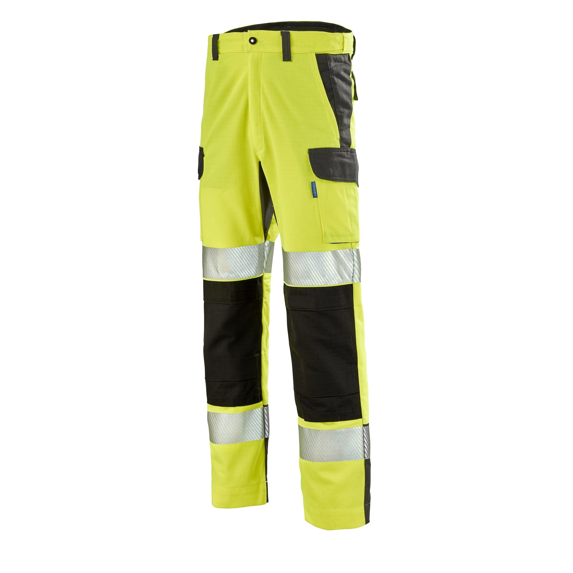 Pantalon FLUO ADVANCED Jaune Fluo / Gris Charcoal Haute Visibilité de la marque Cepovett Safety - Photo 3/4