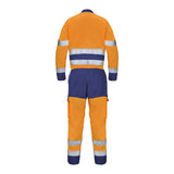 Combinaison 2 zip FLUO BASE XP Orange Fluo / Bleu Marine Haute Visibilité de la marque Cepovett Safety - Photo dos