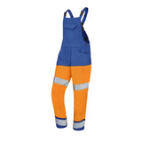 Cotte à bretelles FLUO SAFE XP Orange Fluo / Bleu Bugatti Haute Visibilité de la marque Cepovett Safety - Photo 3/4