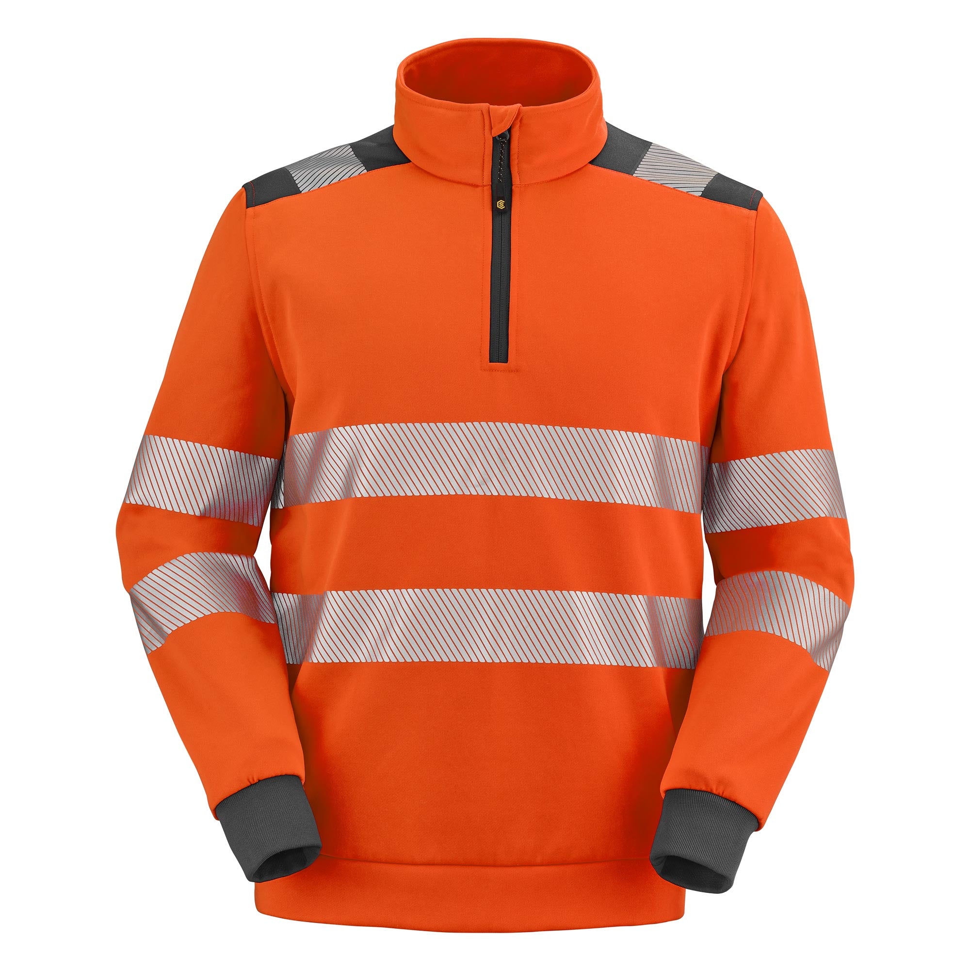 Sweat JACKHAMMER Orange Fluo / Gris Charcoal Haute Visibilité de la marque Cepovett Safety - Photo face