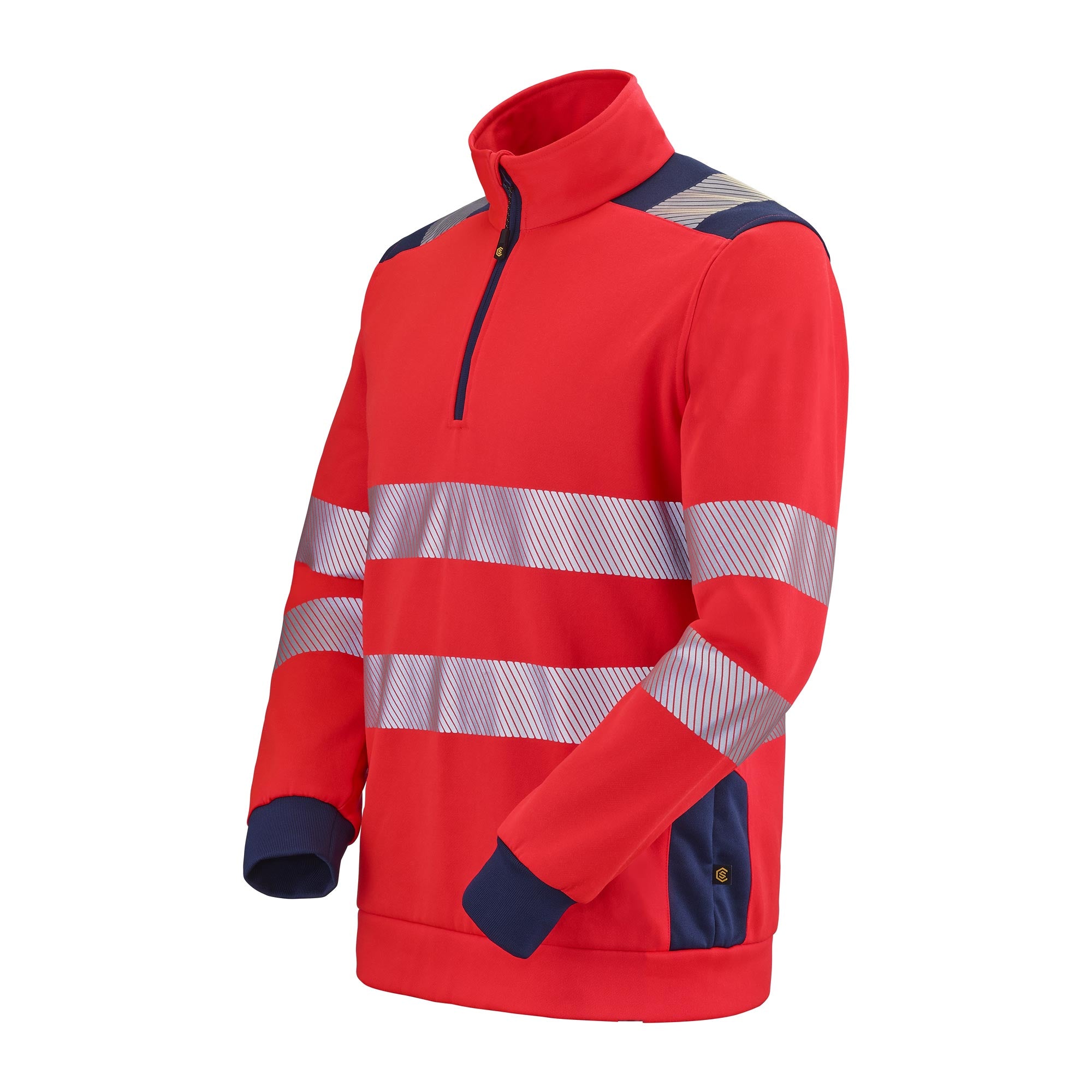 Sweat JACKHAMMER Rouge Fluo / Bleu Marine Haute Visibilité de la marque Cepovett Safety - Photo 3/4