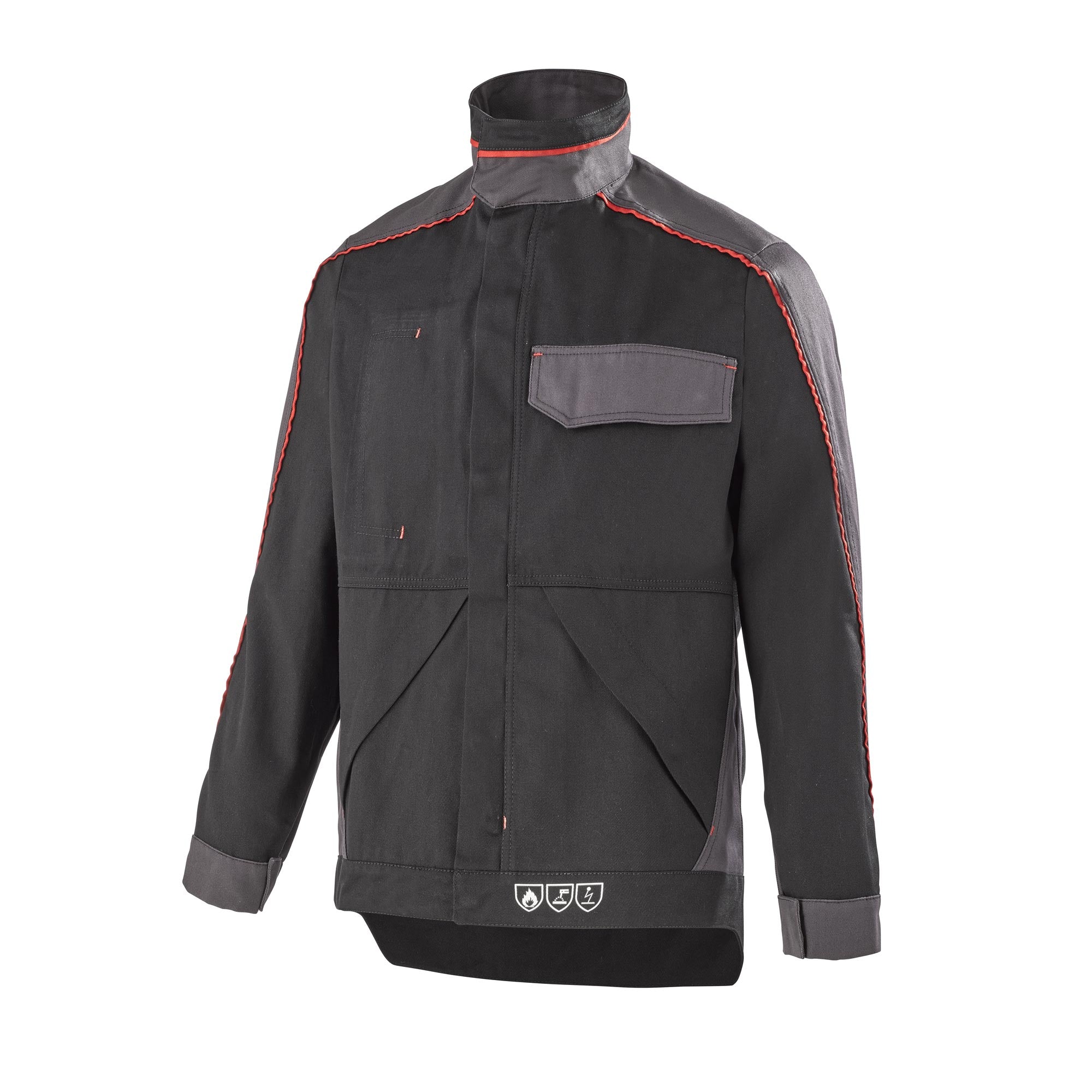 Blouson KONEKT 1 Noir / Gris Charcoal Chaleur et Flammes de la marque Cepovett Safety - Photo 3/4