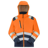 Softshell TATRAS XP PI Orange Fluo / Navy Haute Visibilité de la marque Cepovett Safety - Photo face