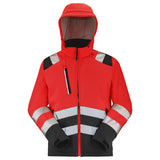 Softshell TATRAS XP PI Rouge Fluo / Noir Haute Visibilité de la marque Cepovett Safety - Photo face