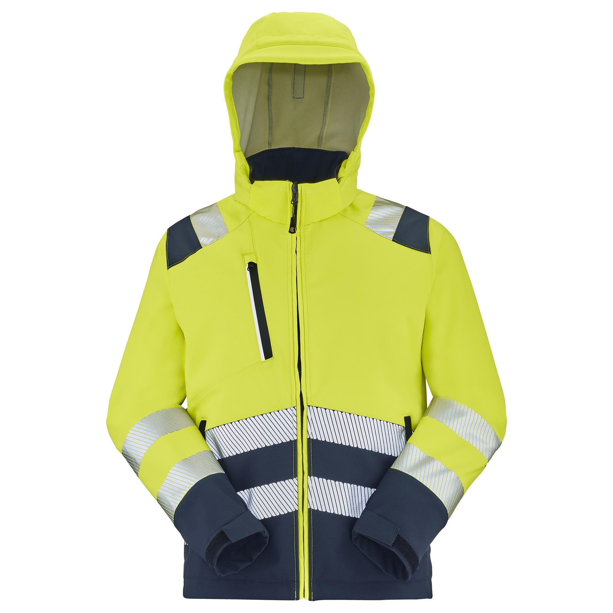 Softshell TATRAS XP PI Jaune Fluo / Bleu Marine Haute Visibilité de la marque Cepovett Safety - Photo face