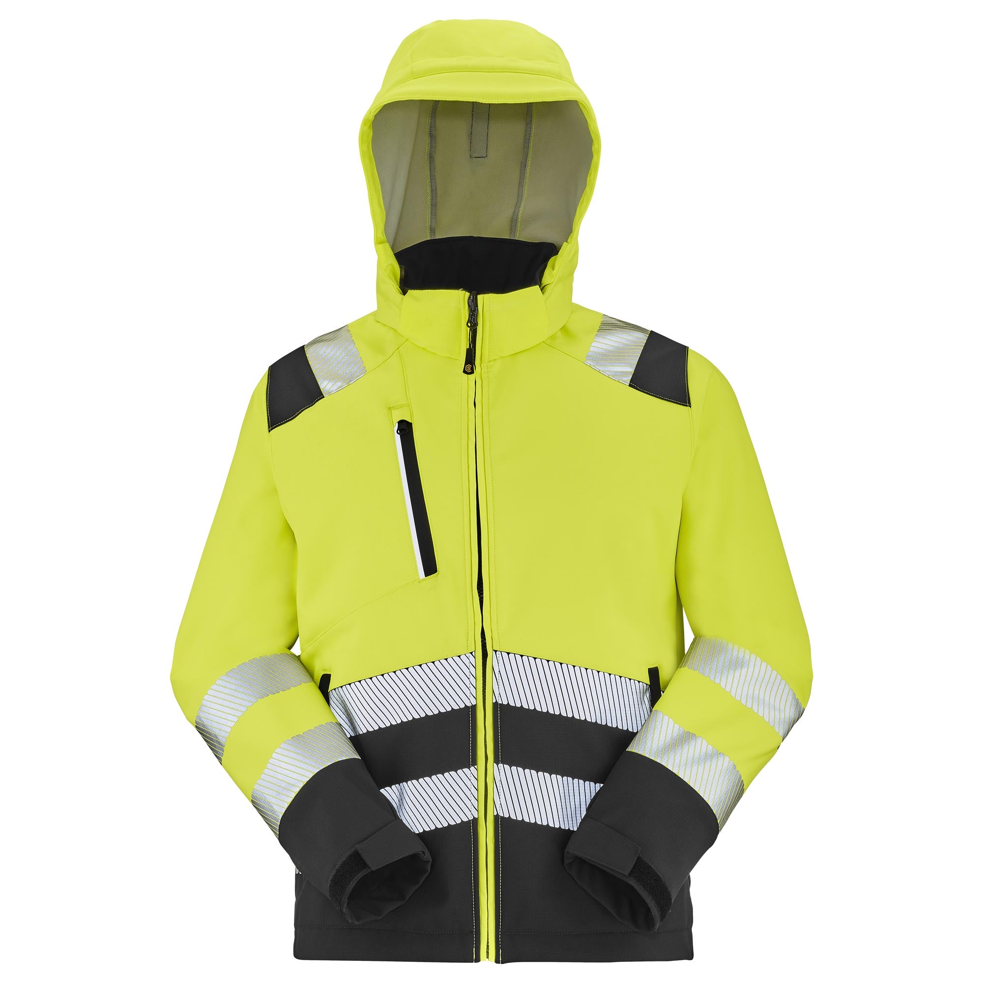 Softshell TATRAS XP PI Jaune Fluo / Noir Haute Visibilité de la marque Cepovett Safety - Photo face