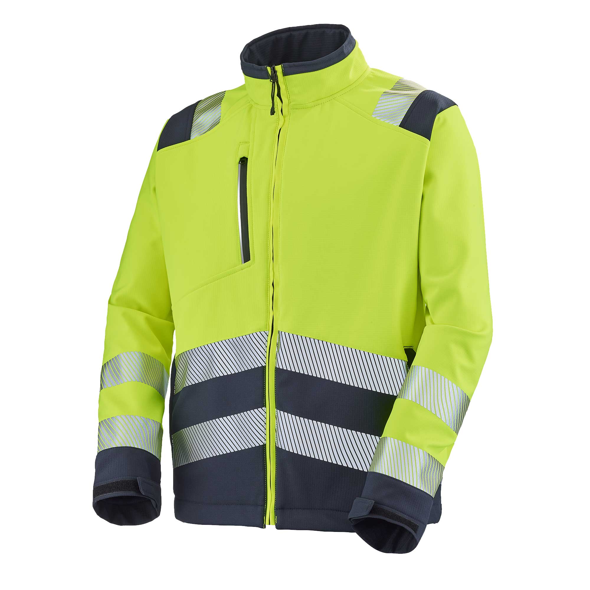 Softshell TATRAS Jaune Fluo / Bleu Marine Haute Visibilité de la marque Cepovett Safety - Photo 3/4