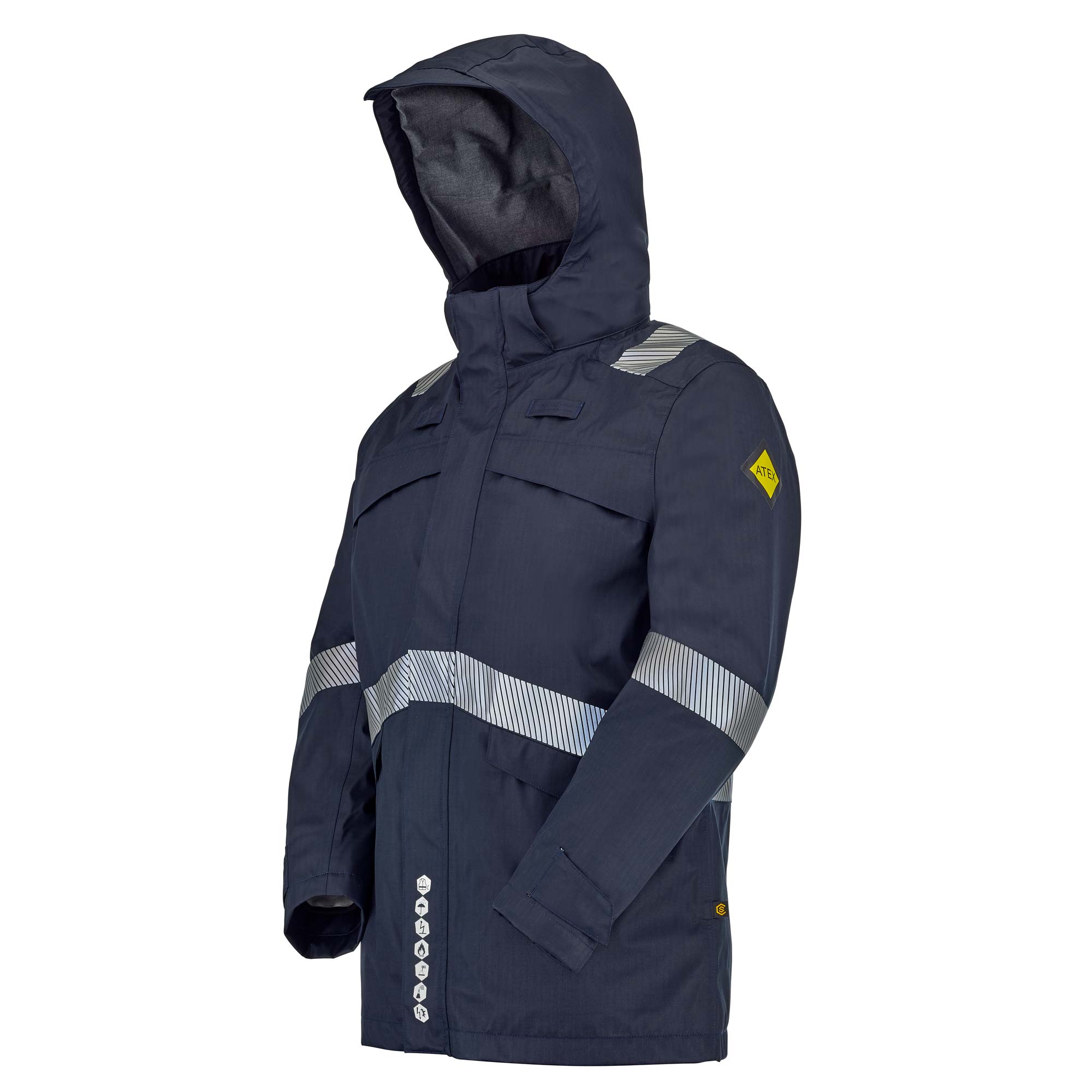 Parka ULLY Navy Multirisques, Arc électrique classe 2 de la marque Cepovett Safety - Photo 3/4
