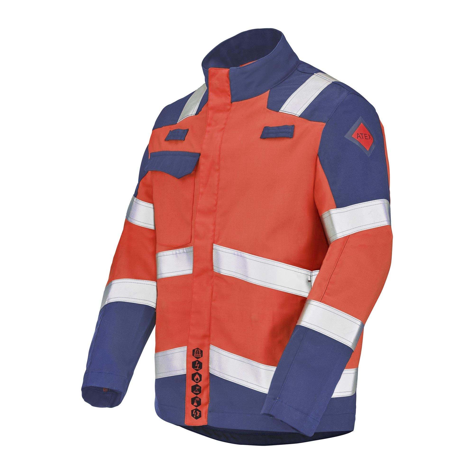 Blouson ABRA Orange Fluo / Bleu Marine Multirisques de la marque Cepovett Safety - Photo 3/4