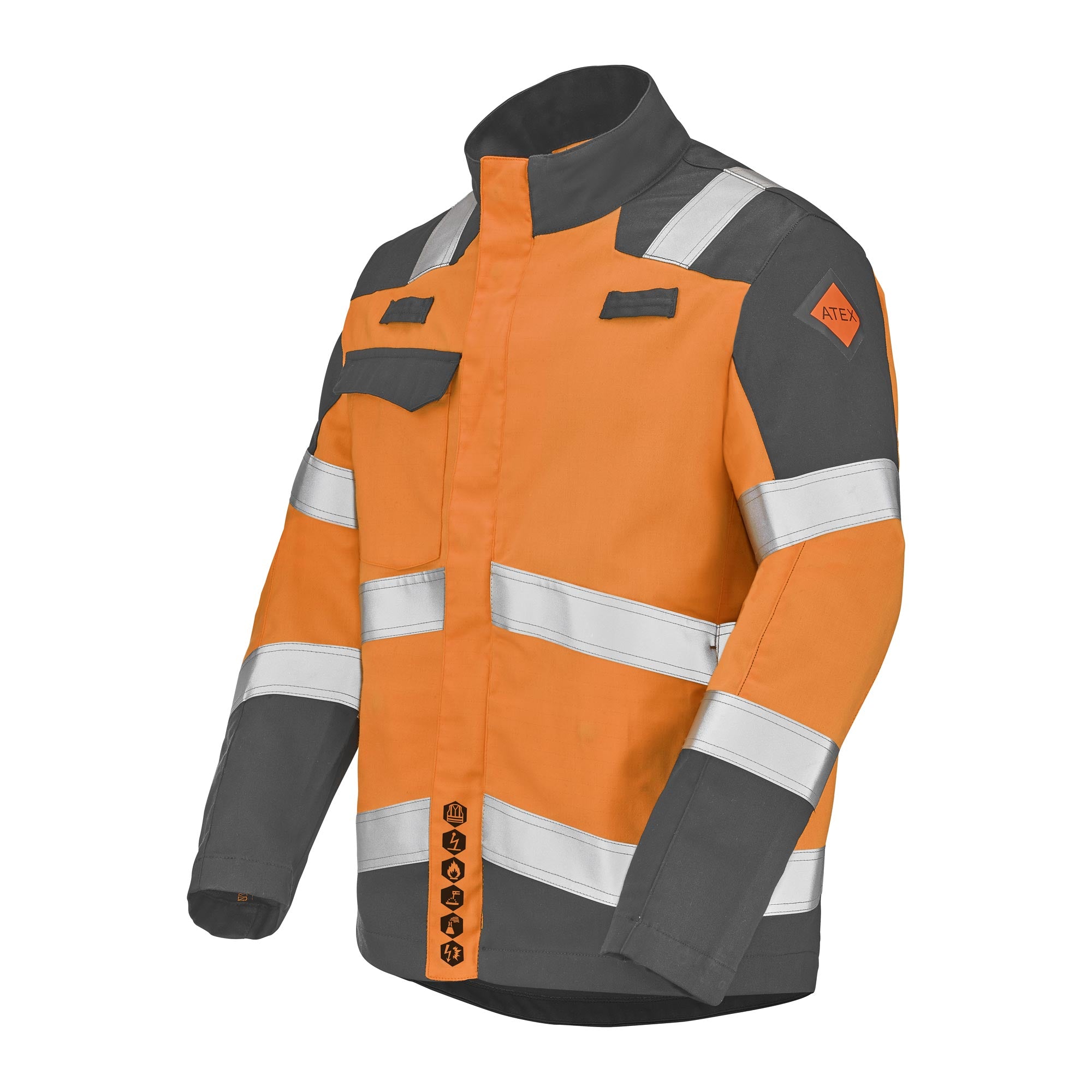 Blouson ABRA Orange Fluo / Bleu Marine Multirisques de la marque Cepovett Safety - Photo 3/4