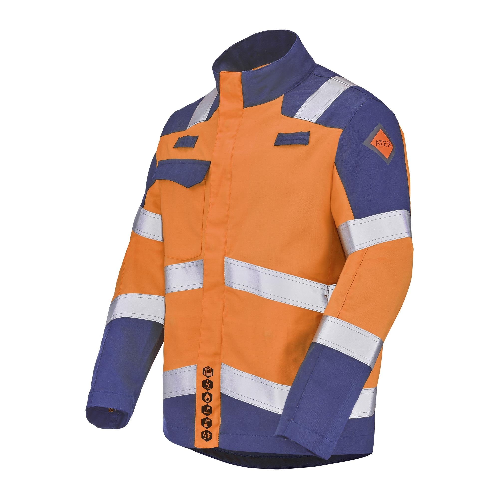 Blouson ABRA Orange Fluo / Bleu Marine Multirisques de la marque Cepovett Safety - Photo 3/4