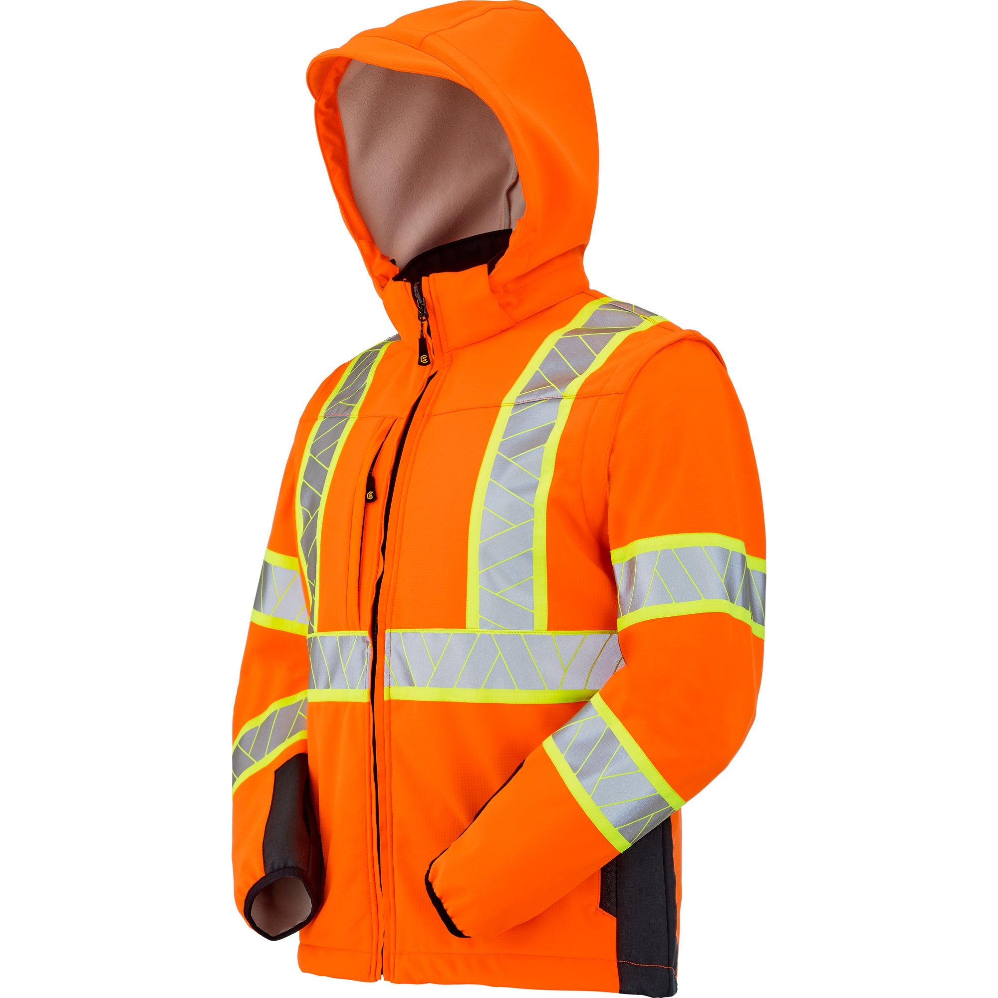 Softshell ASTRIA Orange Fluo / Noir Haute Visibilité de la marque Cepovett Safety - Photo 3/4