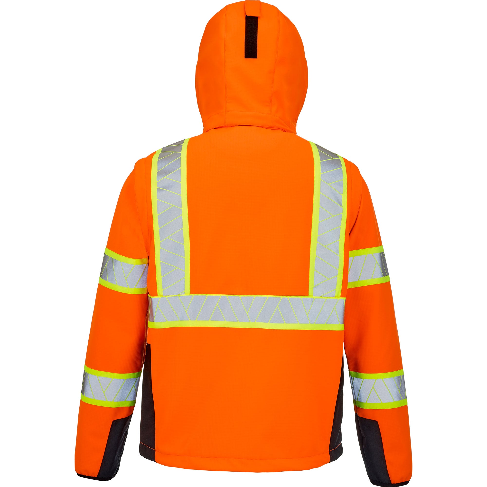 Softshell ASTRIA Orange Fluo / Noir Haute Visibilité de la marque Cepovett Safety - Photo dos