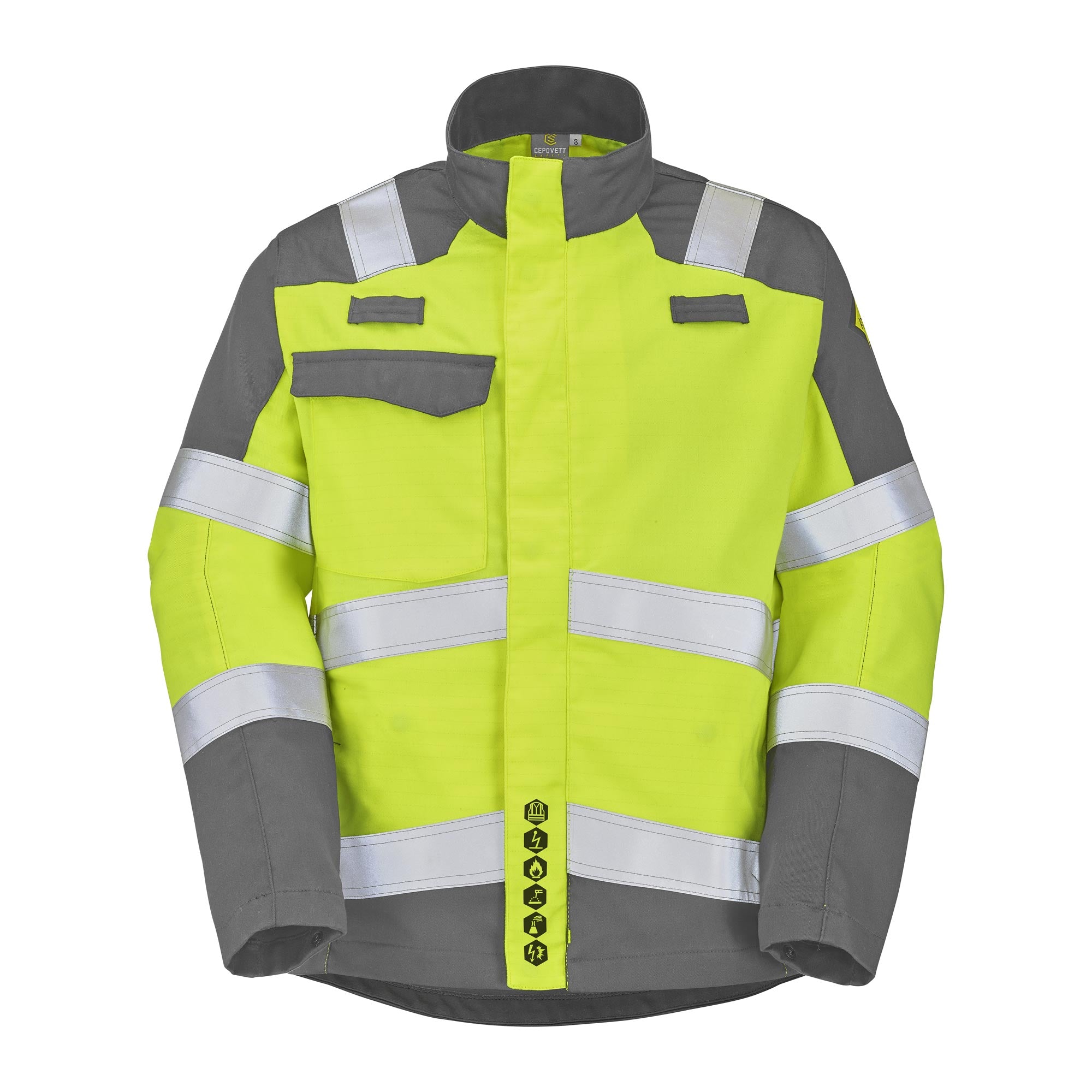 Blouson ATA Jaune Fluo / Bleu Marine Multirisques de la marque Cepovett Safety - Photo 3/4