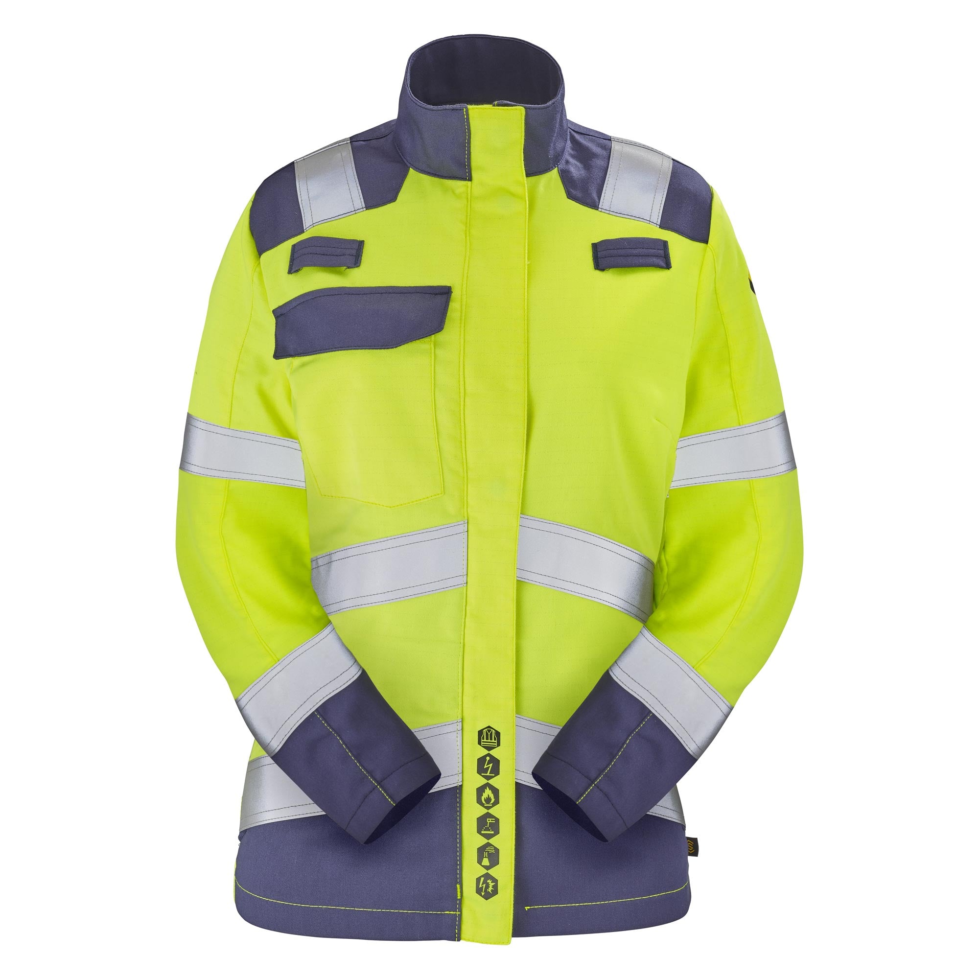Blouson AURA Jaune Fluo / Bleu Marine Multirisques de la marque Cepovett Safety - Photo 3/4
