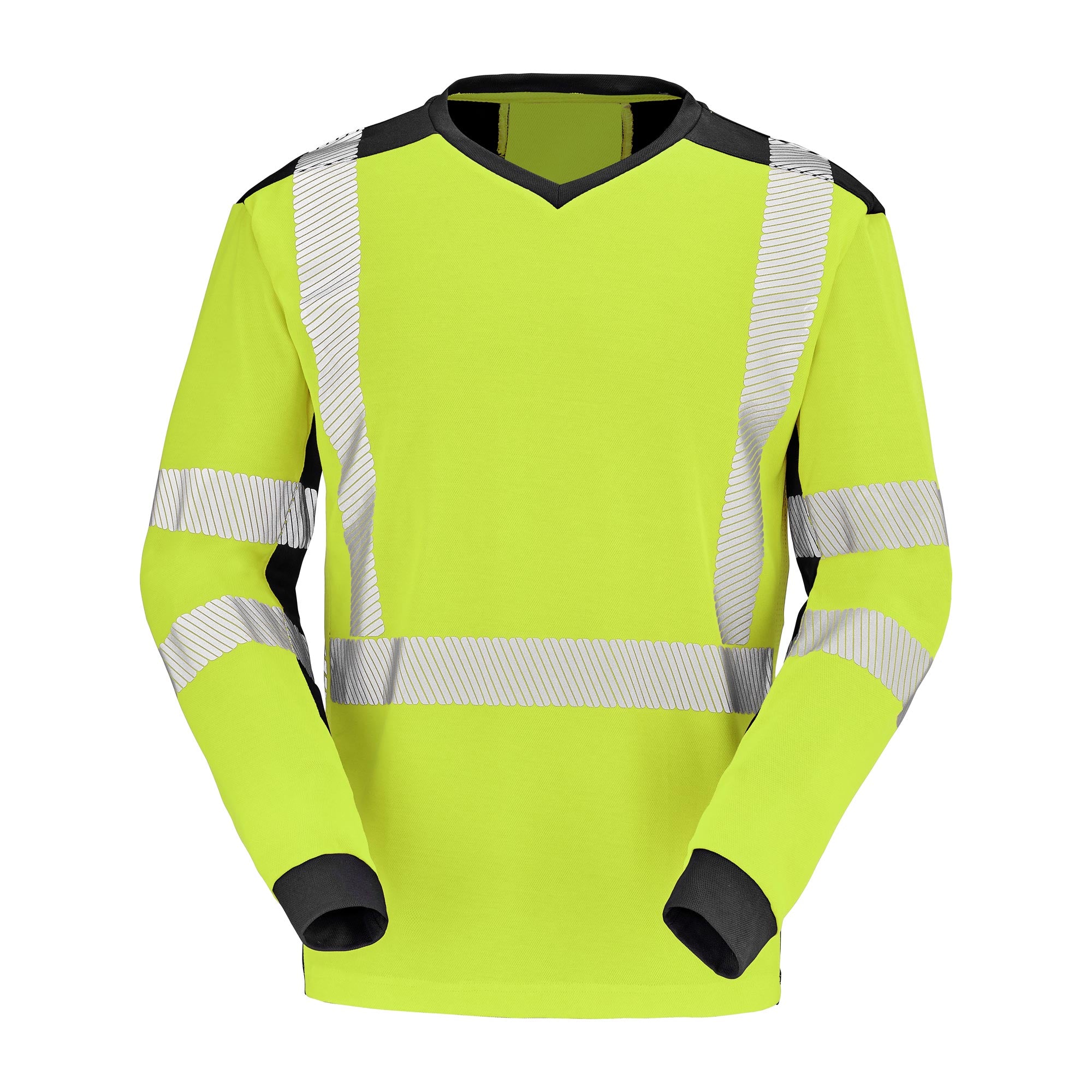 Tee-shirt BARANNI Jaune Fluo / Noir Haute Visibilité de la marque Cepovett Safety - Photo 3/4