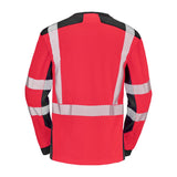Tee-shirt BARANNI Rouge Fluo / Noir Haute Visibilité de la marque Cepovett Safety - Photo dos