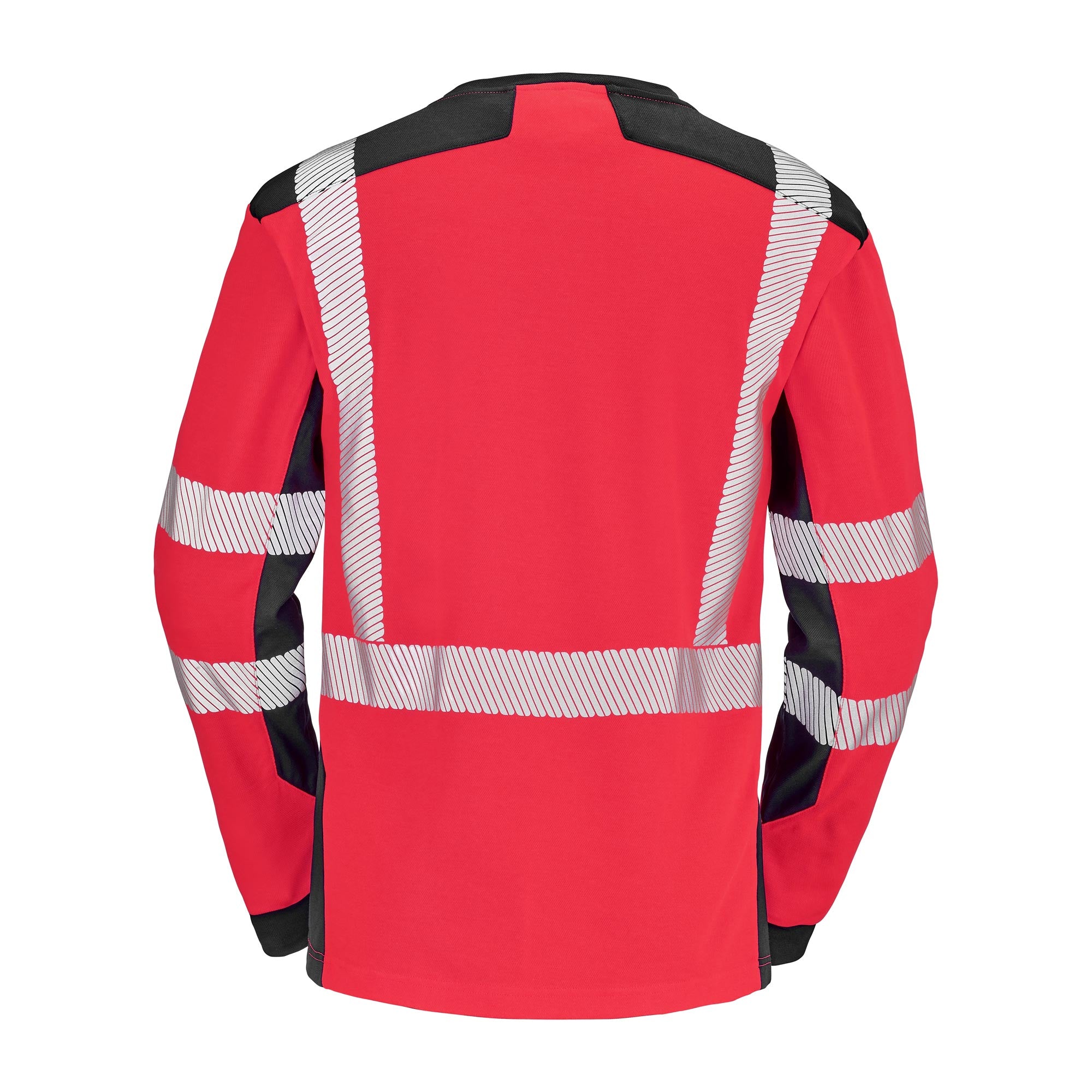 Tee-shirt BARANNI Rouge Fluo / Noir Haute Visibilité de la marque Cepovett Safety - Photo dos