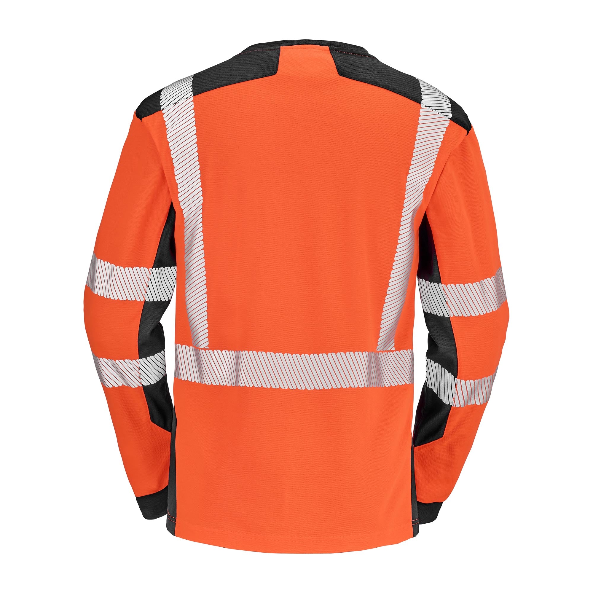Tee-shirt BARANNI Orange Fluo / Noir Haute Visibilité de la marque Cepovett Safety - Photo dos