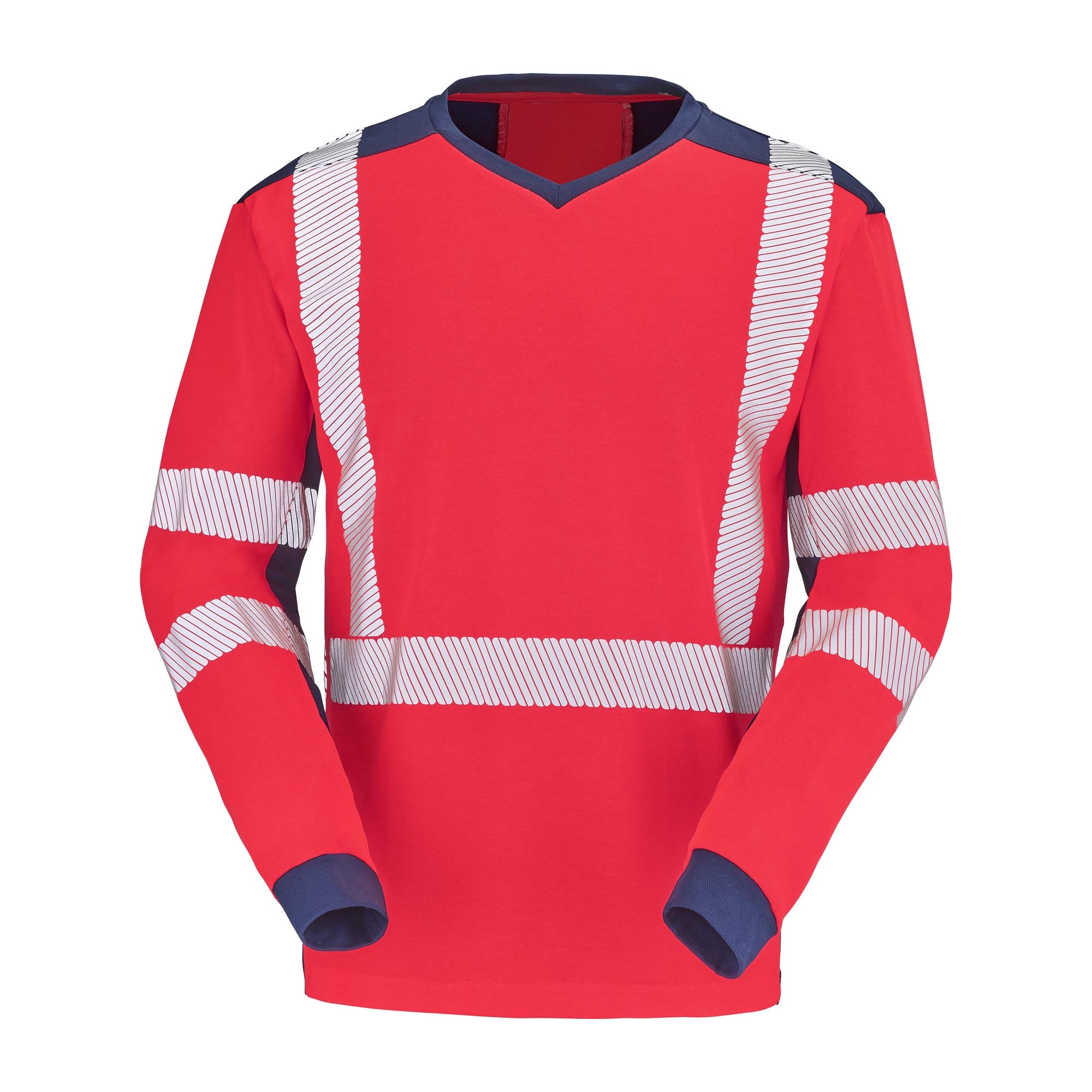 Tee-shirt CHERGUI Orange Fluo / Bleu Marine Haute Visibilité de la marque Cepovett Safety - Photo 3/4