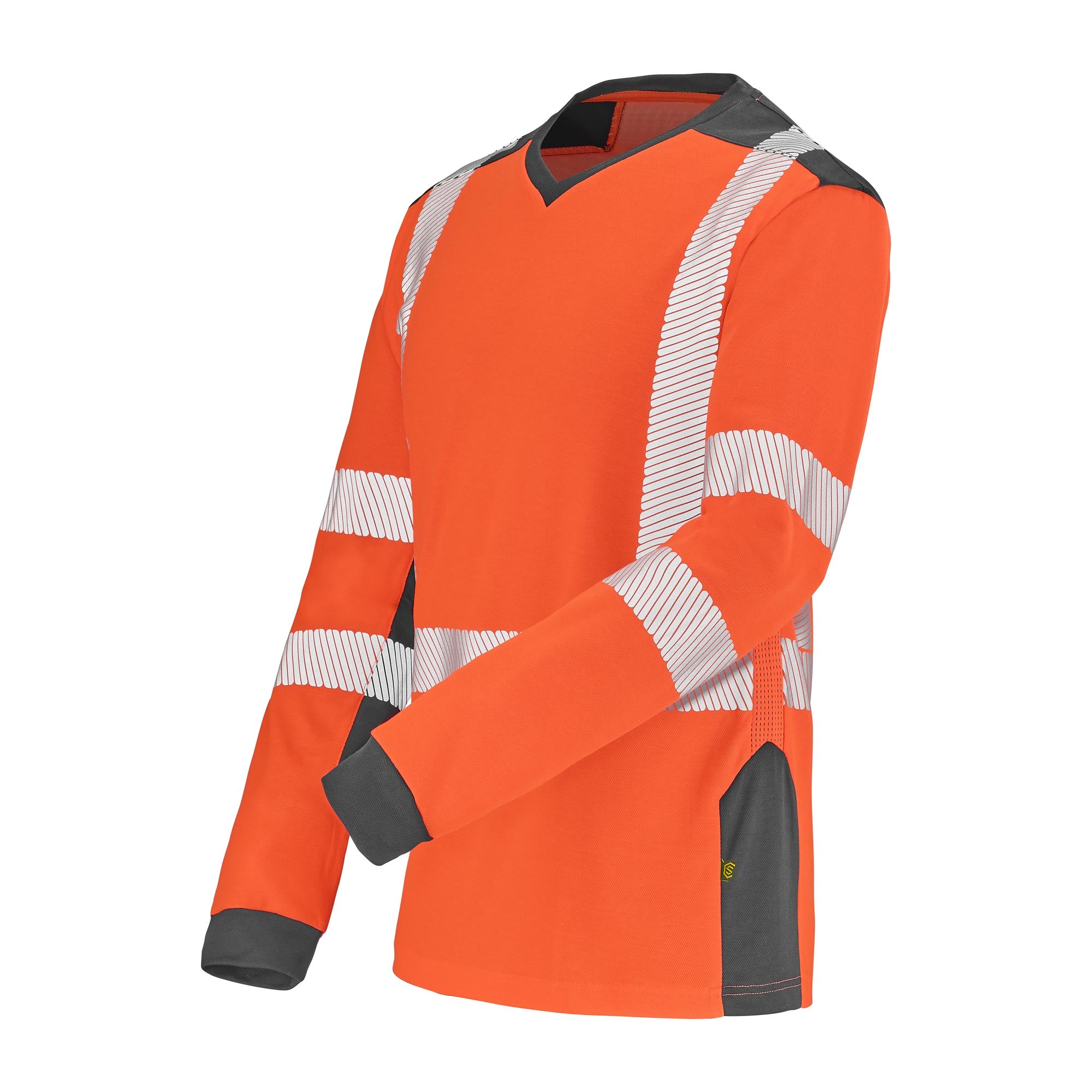Tee-shirt CHERGUI Orange Fluo / Bleu Marine Haute Visibilité de la marque Cepovett Safety - Photo 3/4