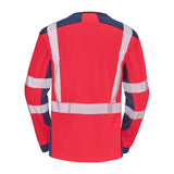 Tee-shirt CHERGUI Orange Fluo / Bleu Marine Haute Visibilité de la marque Cepovett Safety - Photo 3/4