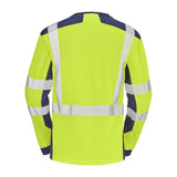 Tee-shirt CHERGUI Orange Fluo / Bleu Marine Haute Visibilité de la marque Cepovett Safety - Photo 3/4