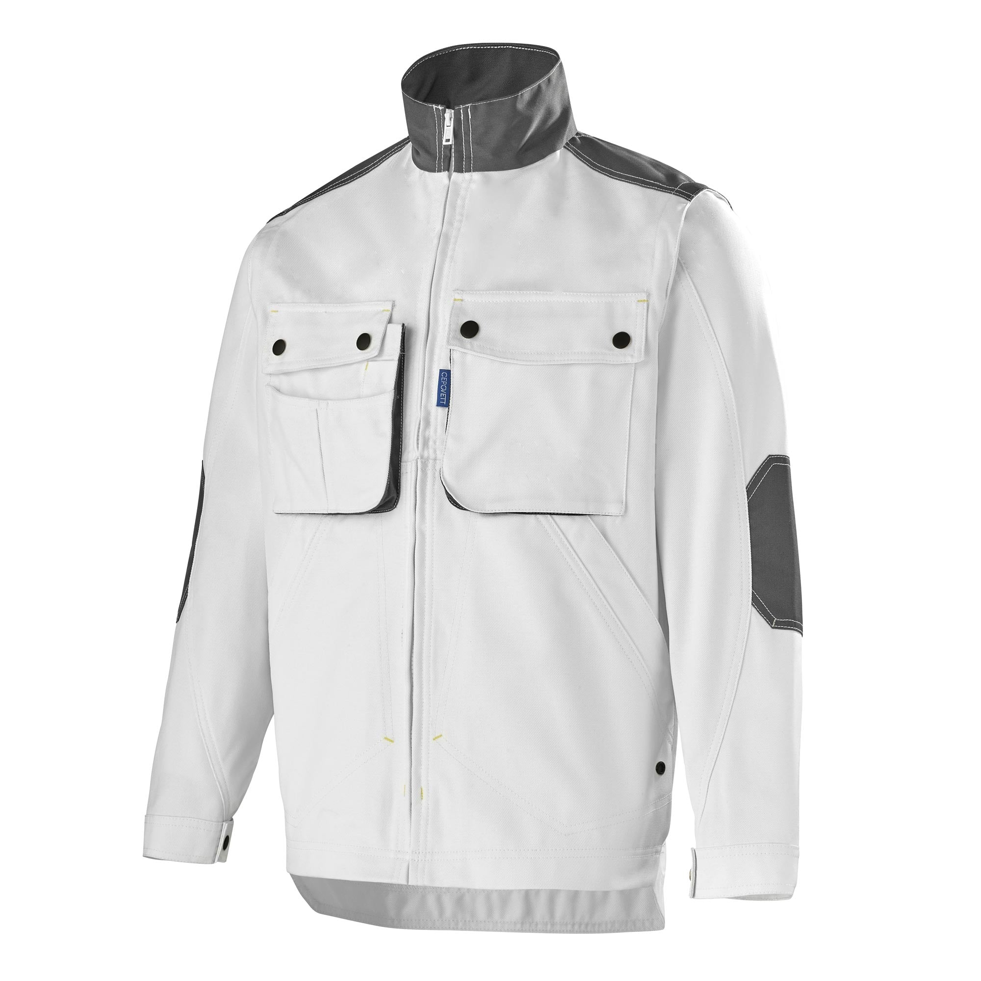 Blouson CRAFT PAINT Blanc / Gris Convoy Artisan BTP de la marque Cepovett Safety - Photo 3/4