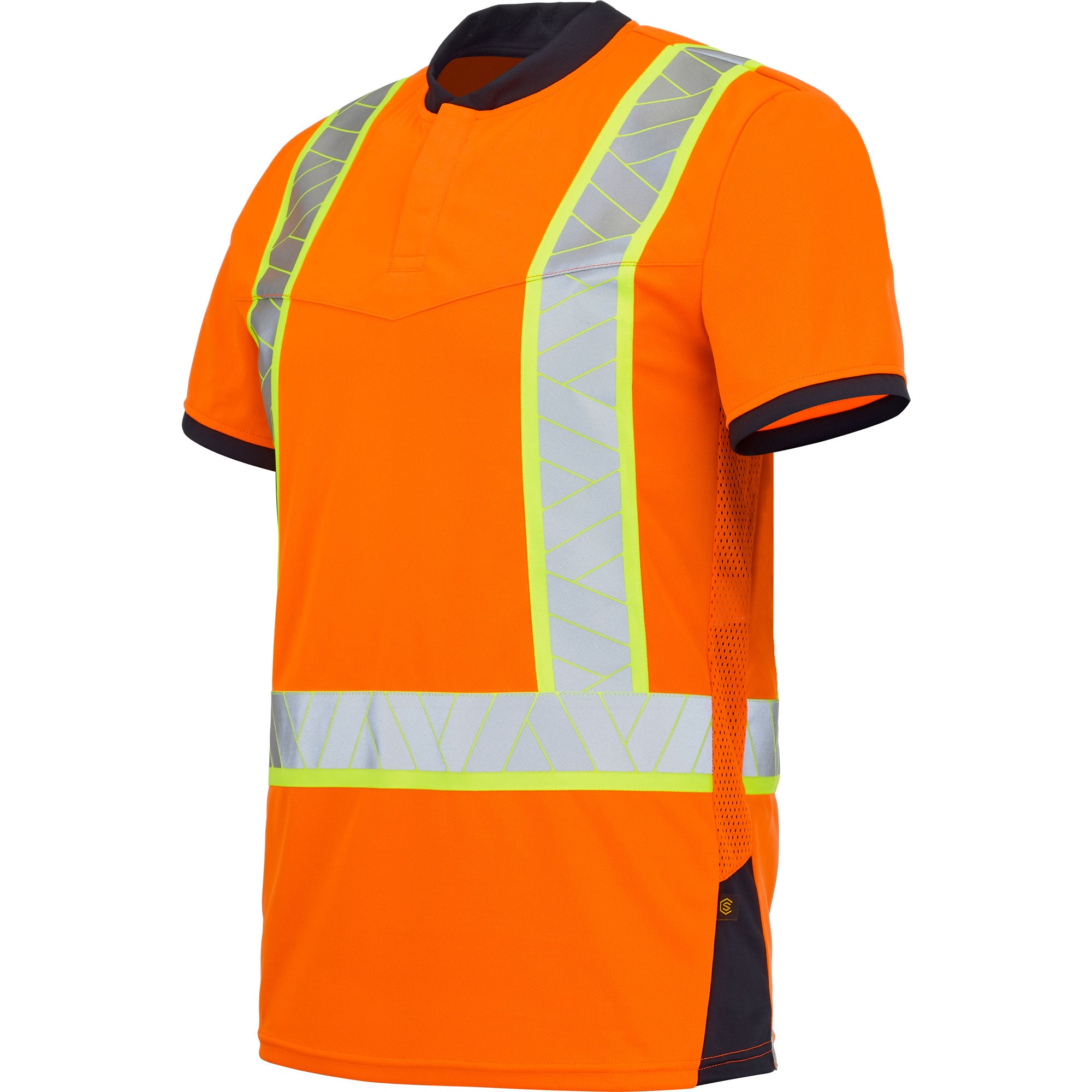 Polo CRIOS Orange Fluo / Noir Haute Visibilité de la marque Cepovett Safety - Photo 3/4
