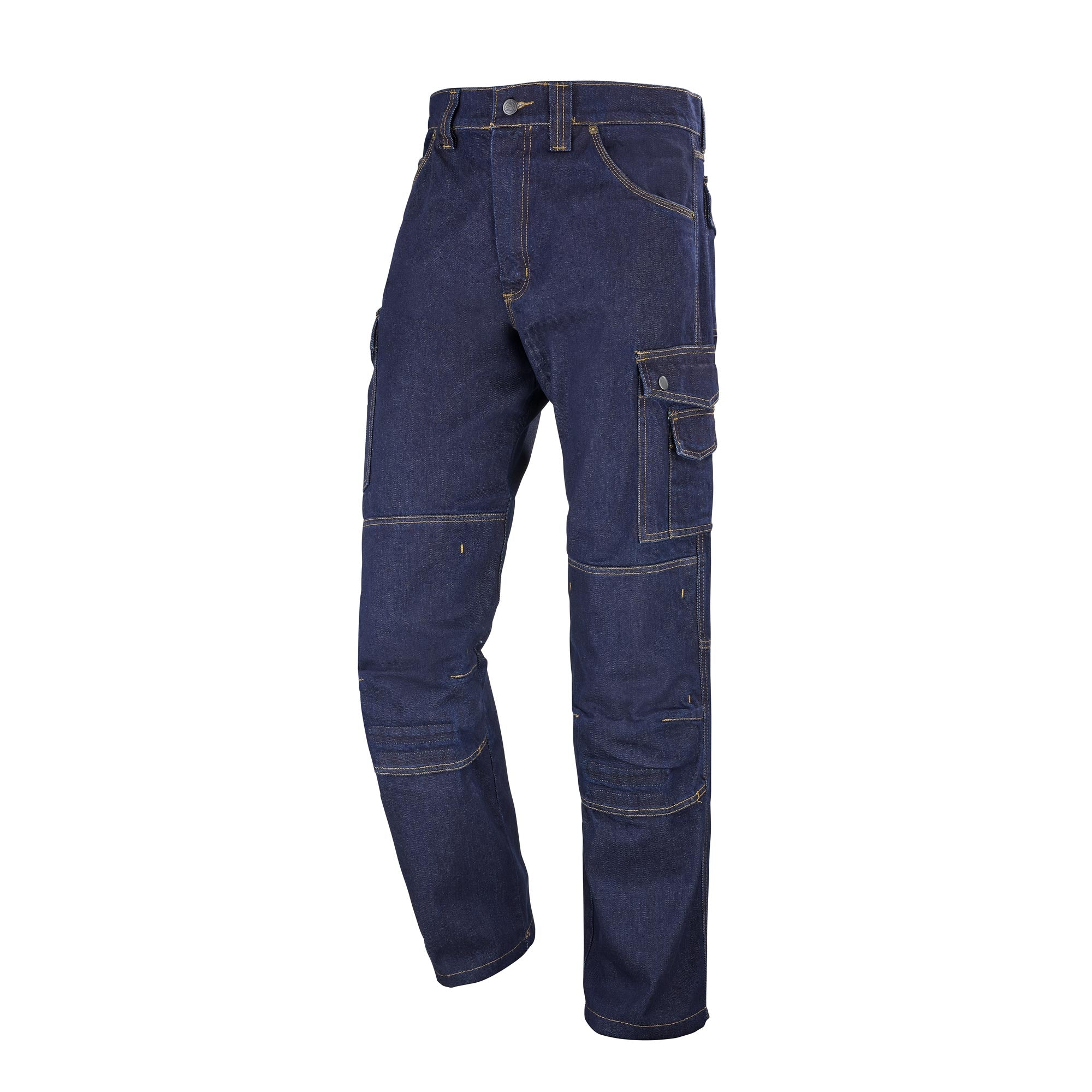 Jeans multipoches genouillères DENIM Bleu Jean Artisan BTP de la marque Cepovett Safety - Photo 3/4