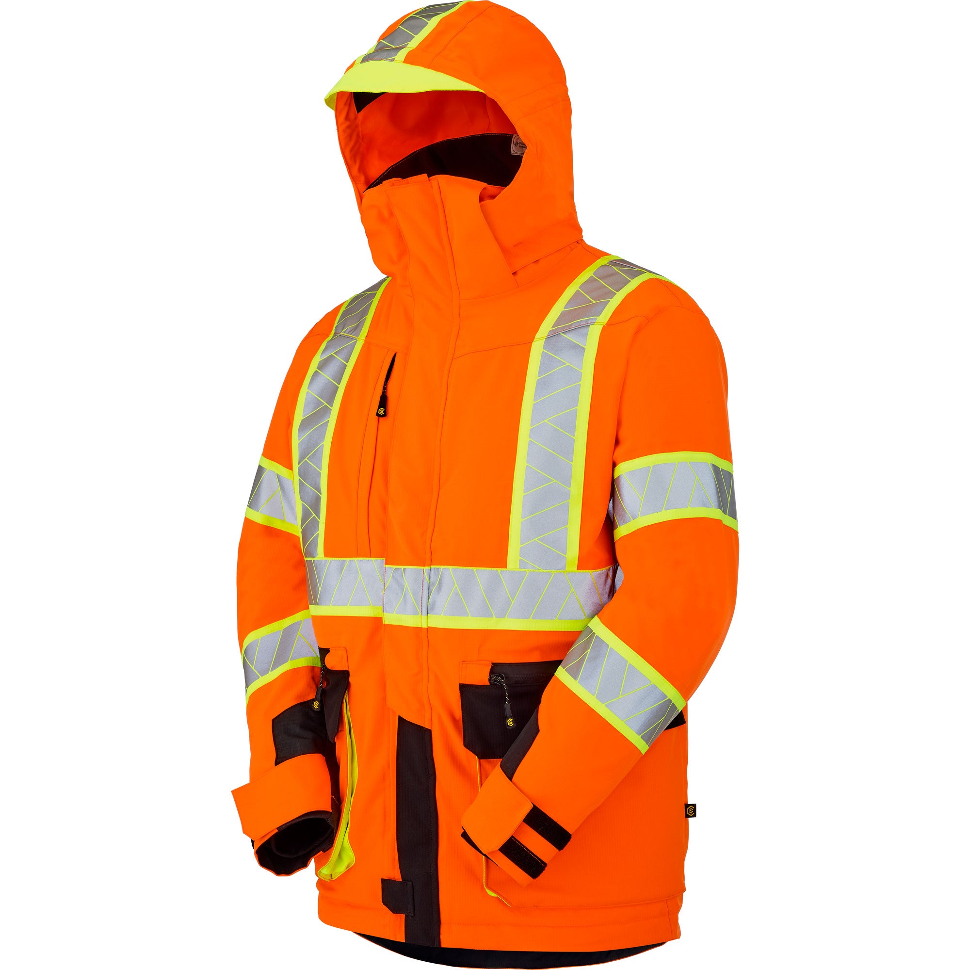 Parka ELEKTRA Orange Fluo / Noir Haute Visibilité de la marque Cepovett Safety - Photo 3/4