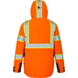 Parka ELEKTRA Orange Fluo / Noir Haute Visibilité de la marque Cepovett Safety - Photo dos