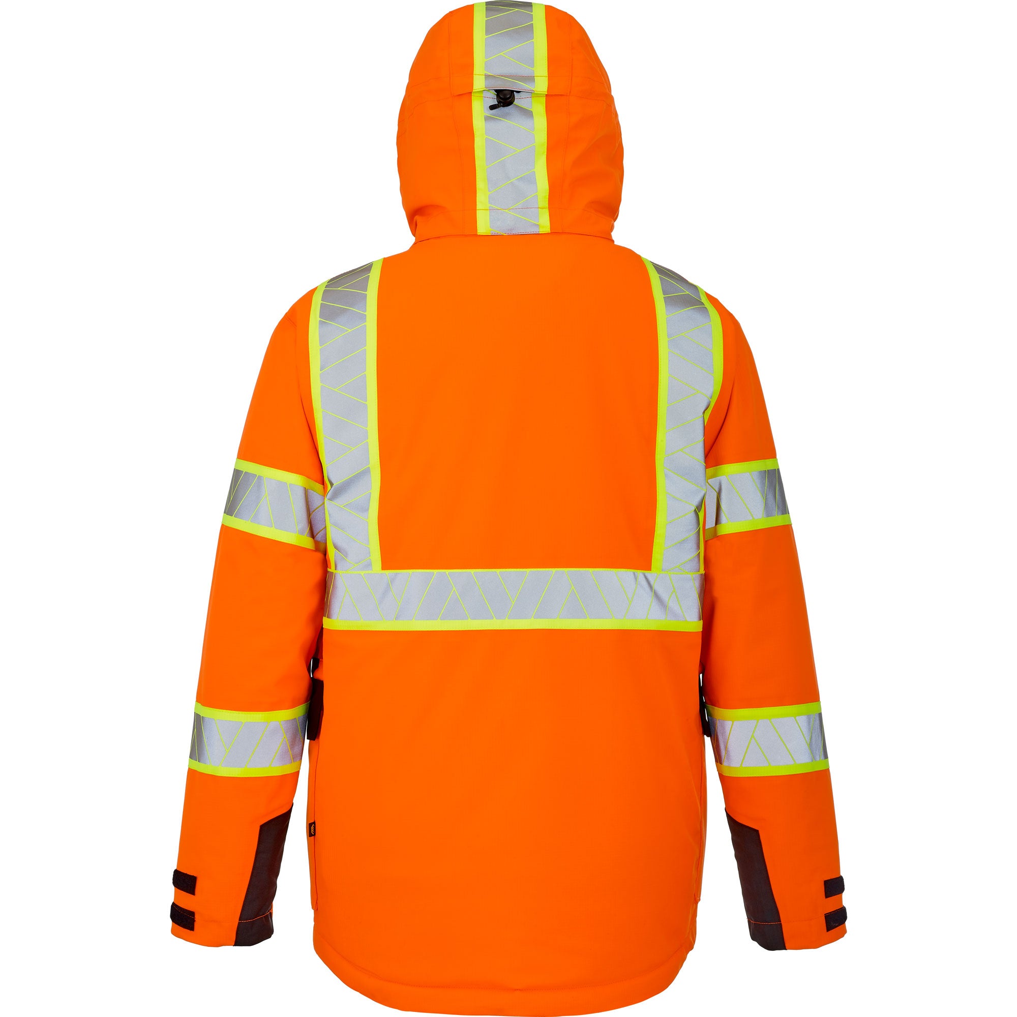 Parka ELEKTRA Orange Fluo / Noir Haute Visibilité de la marque Cepovett Safety - Photo dos