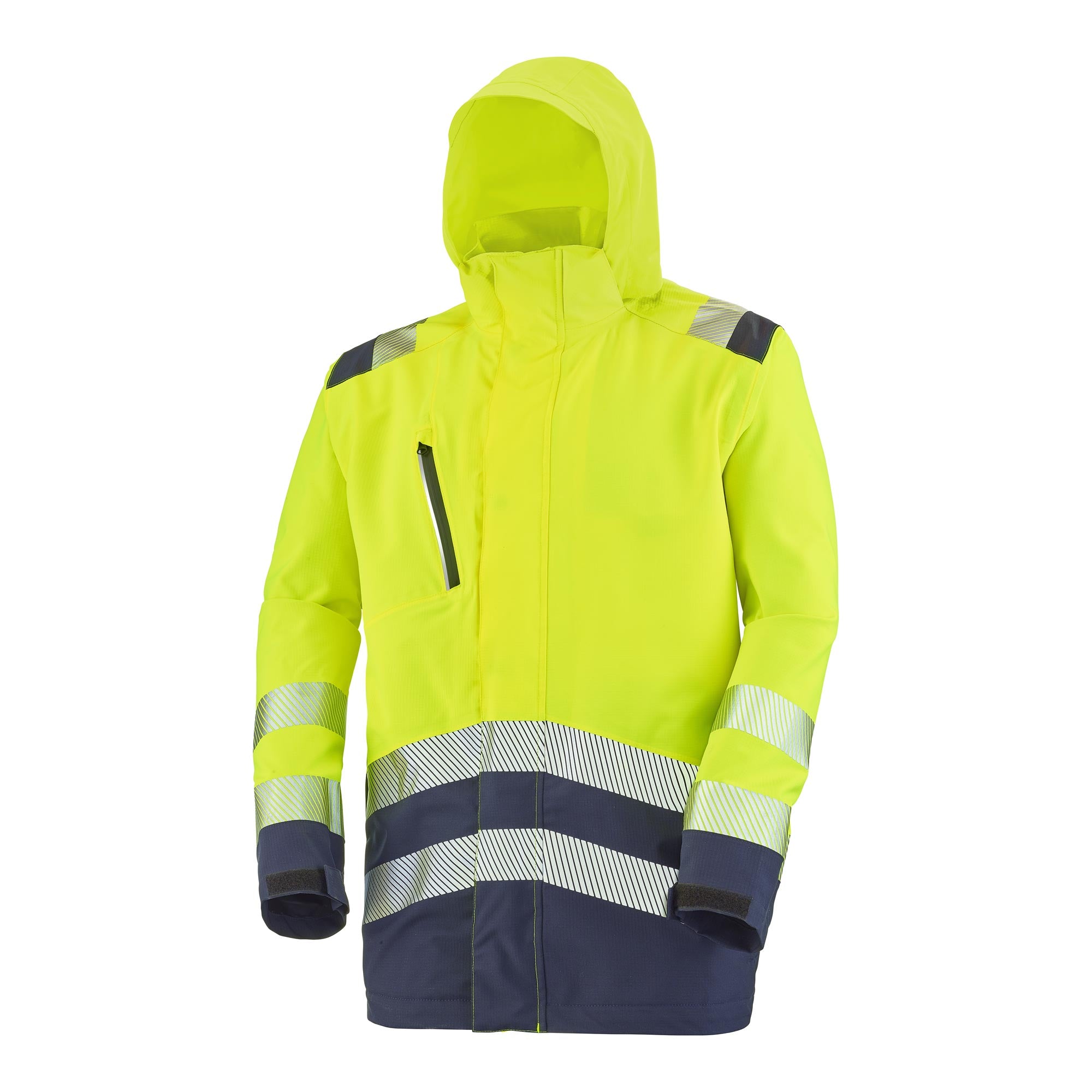 Parka coque ERWIN Jaune Fluo / Bleu Marine Haute Visibilité de la marque Cepovett Safety - Photo 3/4